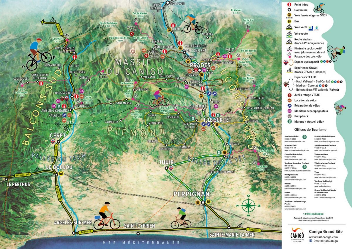 pratique du vélo sur le Canigó