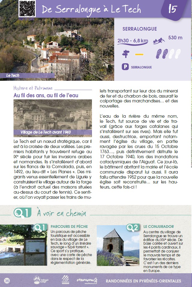 DE SERRALONGUE À LE TECH