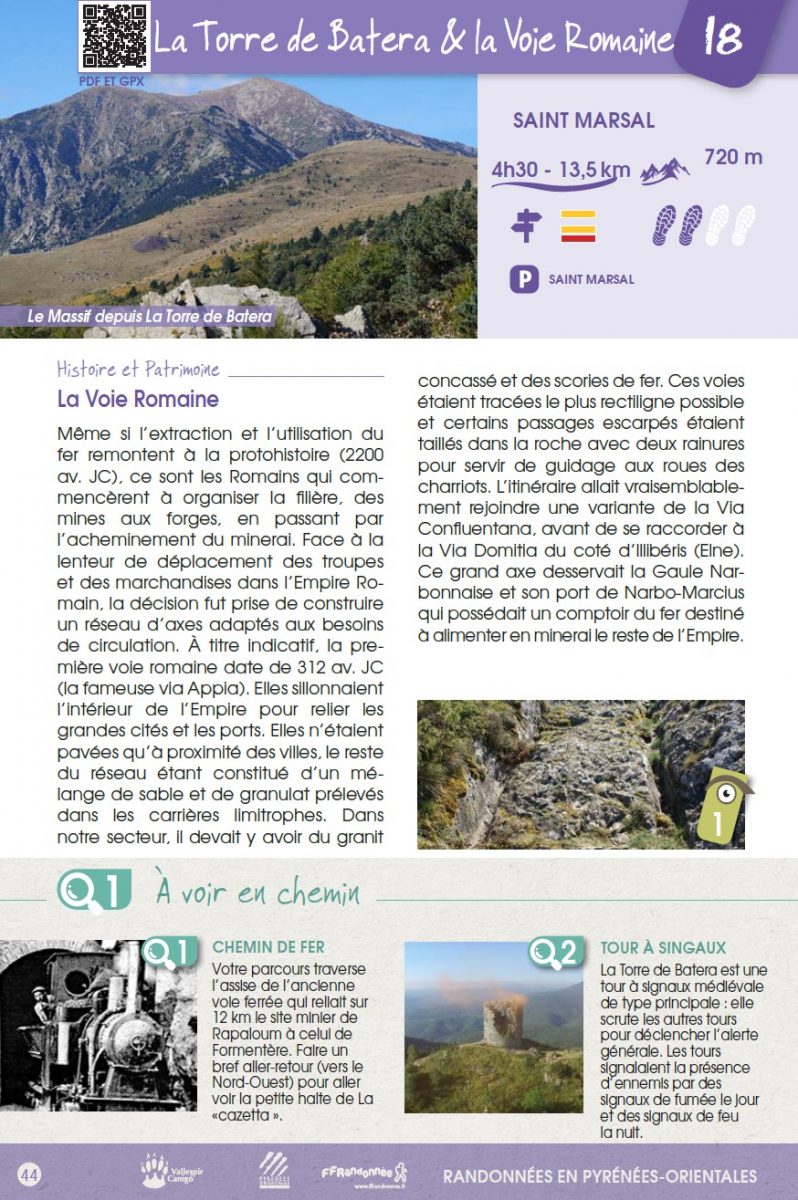 Torre de Batera et voie romaine