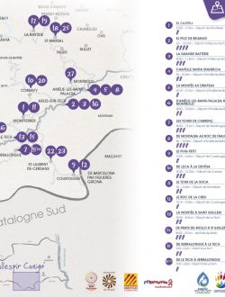 Carte des randonnées sur le Vallespir Canigó
