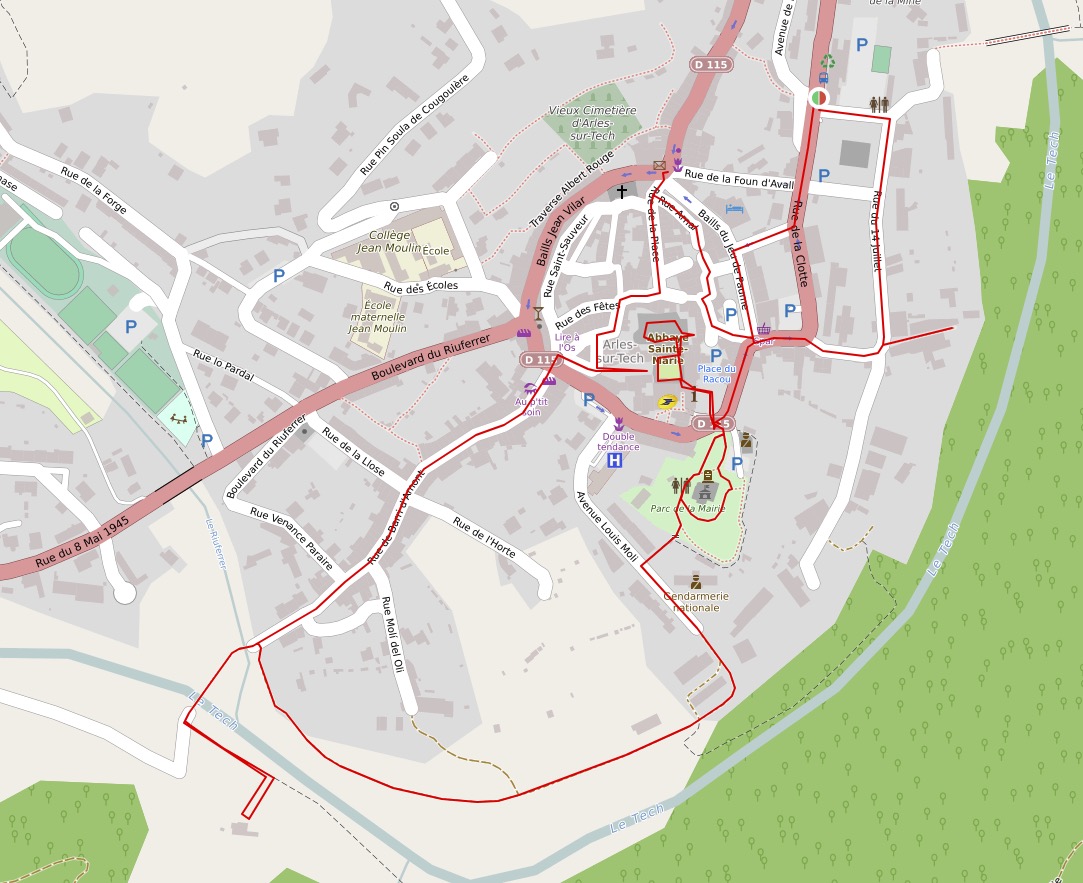parcours touristique Arles-sur-tech