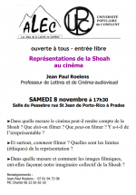 alec CONFÉRENCE ALEC/ UPC » REPRÉSENTATION DE LA SHOAH AU CINÉMA »